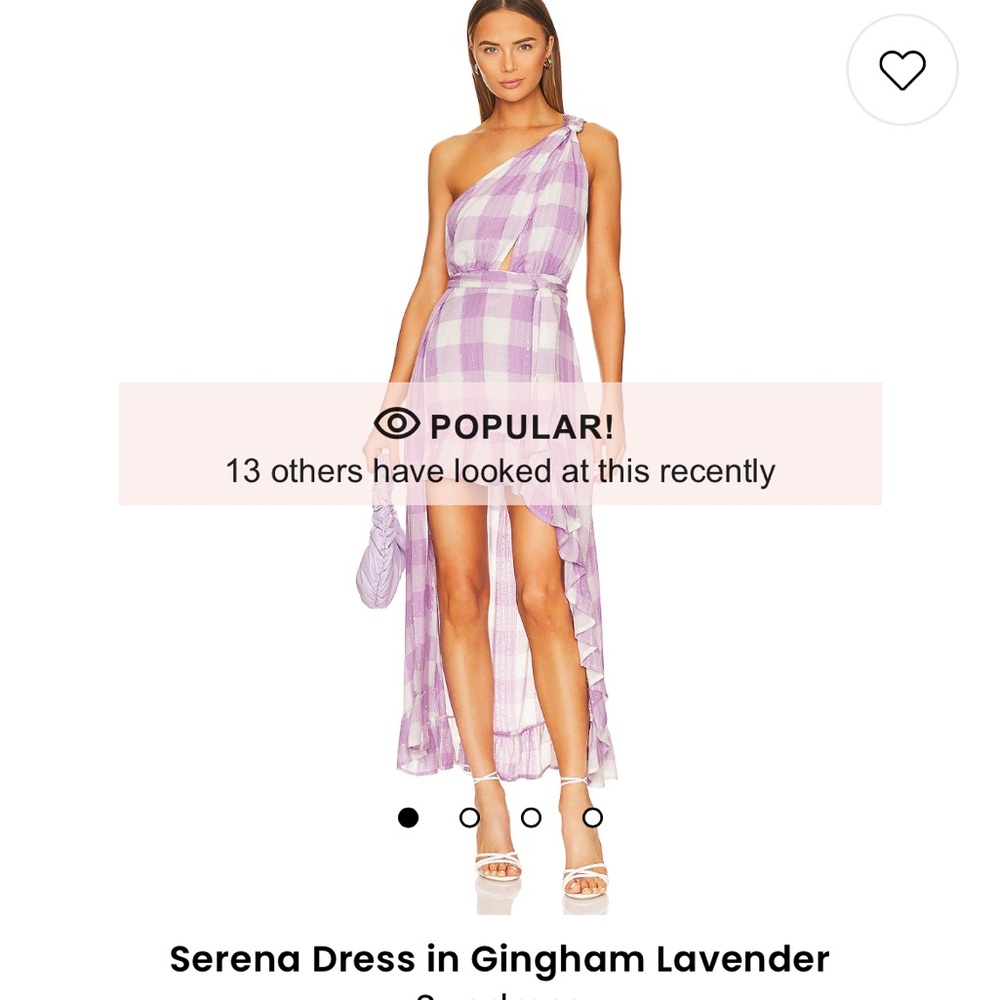 Revolve Sundress Serena dress in gingham lavender NWOT